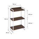 Ver imagem 4 de Estante para Livros Industrial 104cmx60cm 3 Prateleiras Kuadra