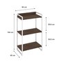 Estante para Livros Industrial 104cmx60cm 3 Prateleiras Kuadra - 4
