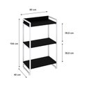 Ver imagem 4 de Estante de Livros Industrial Aço 60CMX104CM 3 Prateleiras Kuadra Preto