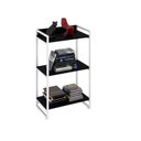 Ver imagem 2 de Estante de Livros Industrial Aço 60CMX104CM 3 Prateleiras Kuadra Preto