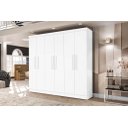 Ver imagem 1 de Roupeiro / Armário / Guarda Roupas Mali 06 Portas com Puxadores em Madeira Amplo Espaço Interno com