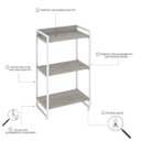 Ver imagem 5 de Estante para Livros Industrial 104cmx60cm 3 Prateleiras Kuadra