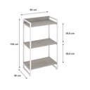 Ver imagem 4 de Estante para Livros Industrial 104cmx60cm 3 Prateleiras Kuadra