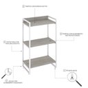 Ver imagem 5 de Estante de Livros Industrial Aço 60CMX104CM 3 Prateleiras Kuadra Branco