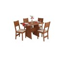 Ver imagem 2 de Conjunto Sala de Jantar Mesa Destak com 4 Cadeiras Milena Naturalle - Móveis São Carlos