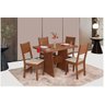 Conjunto Sala de Jantar Mesa Destak com 4 Cadeiras Milena Naturalle - Móveis São Carlos - 1