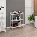 Ver imagem 6 de Estante de Livros Industrial Aço 80CMX104CM 3 Prateleiras Kuadra Branco