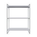 Ver imagem 3 de Estante de Livros Industrial Aço 80CMX104CM 3 Prateleiras Kuadra Branco