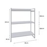 Estante para Livros Industrial 104cmx80cm 3 Prateleiras Kuadra - 4