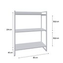 Ver imagem 4 de Estante para Livros Industrial 104cmx80cm 3 Prateleiras Kuadra