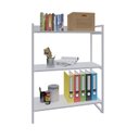 Ver imagem 2 de Estante de Livros Industrial Aço 80CMX104CM 3 Prateleiras Kuadra Branco