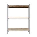 Ver imagem 3 de Estante de Livros Industrial Aço 80CMX104CM 3 Prateleiras Kuadra Marrom