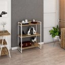 Ver imagem 6 de Estante para Livros Industrial 104cmx80cm 3 Prateleiras Kuadra