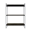 Ver imagem 3 de Estante de Livros Industrial Aço 80CMX104CM 3 Prateleiras Kuadra Marrom