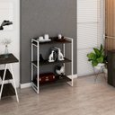 Ver imagem 6 de Estante de Livros Industrial Aço 80CMX104CM 3 Prateleiras Kuadra Marrom