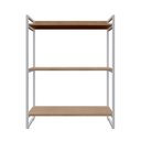 Ver imagem 3 de Estante de Livros Industrial Aço 80CMX104CM 3 Prateleiras Kuadra Marrom
