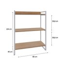 Ver imagem 4 de Estante para Livros Industrial 104cmx80cm 3 Prateleiras Kuadra