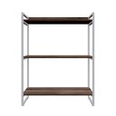 Ver imagem 3 de Estante de Livros Industrial Aço 80CMX104CM 3 Prateleiras Kuadra Marrom