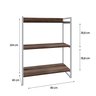 Estante para Livros Industrial 104cmx80cm 3 Prateleiras Kuadra - 4