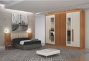Ver imagem 1 de Dormitorio Casal Ripado Espelho 2PÇS Mirage - Arbo Design
