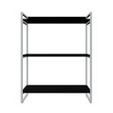 Ver imagem 3 de Estante de Livros Industrial Aço 80CMX104CM 3 Prateleiras Kuadra Preto