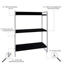 Ver imagem 5 de Estante para Livros Industrial 104cmx80cm 3 Prateleiras Kuadra