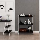 Ver imagem 1 de Estante de Livros Industrial Aço 80CMX104CM 3 Prateleiras Kuadra Preto