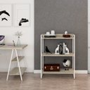 Ver imagem 1 de Estante de Livros Industrial Aço 80CMX104CM 3 Prateleiras Kuadra Branco