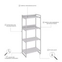 Ver imagem 5 de Estante para Livros Industrial 145cmx60cm 4 Prateleiras Kuadra