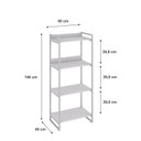 Ver imagem 4 de Estante para Livros Industrial 145cmx60cm 4 Prateleiras Kuadra