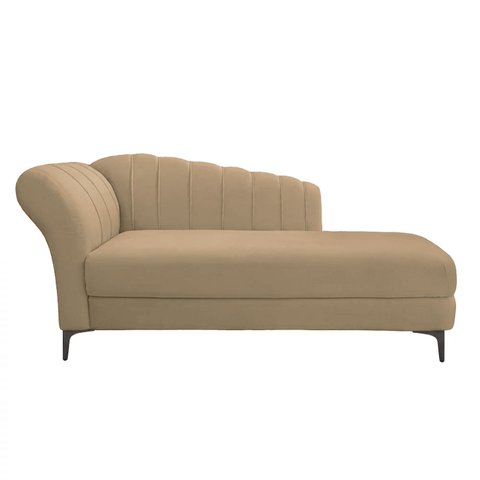 Divã Dani 1,40m Suede Bege Rosado - Dominic Decor