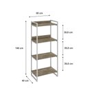 Ver imagem 4 de Estante para Livros Industrial 145cmx60cm 4 Prateleiras Kuadra