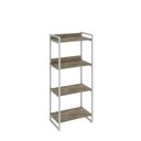 Ver imagem 3 de Estante de Livros Industrial Aço 60CMX146CM 4 Prateleiras Kuadra Marrom