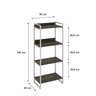 Estante para Livros Industrial 145cmx60cm 4 Prateleiras Kuadra - 4
