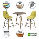 Ver imagem 6 de Mesa Bistrô Eames Eiffel Amêndoa Com 2 Banquetas Amarelas De Madeira - Cor: Marrom