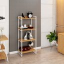 Ver imagem 6 de Estante de Livros Industrial Aço 60CMX146CM 4 Prateleiras Kuadra Marrom