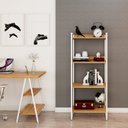 Ver imagem 1 de Estante de Livros Industrial Aço 60CMX146CM 4 Prateleiras Kuadra Marrom