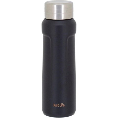 Just Life Garrafa Térmica 23x7x7cm 500ml Inox Preto Parede Dupla
