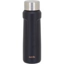 Ver imagem 1 de Just Life Garrafa Térmica 23x7x7cm 500ml Inox Preto Parede Dupla