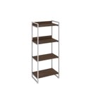 Ver imagem 3 de Estante de Livros Industrial Aço 60CMX146CM 4 Prateleiras Kuadra Marrom