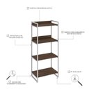 Ver imagem 5 de Estante para Livros Industrial 145cmx60cm 4 Prateleiras Kuadra