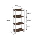 Ver imagem 4 de Estante para Livros Industrial 145cmx60cm 4 Prateleiras Kuadra