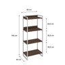 Estante para Livros Industrial 145cmx60cm 4 Prateleiras Kuadra - 4