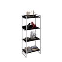 Ver imagem 2 de Estante de Livros Industrial Aço 60CMX146CM 4 Prateleiras Kuadra Preto