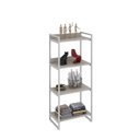 Ver imagem 2 de Estante de Livros Industrial Aço 60CMX146CM 4 Prateleiras Kuadra Branco