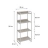Estante para Livros Industrial 145cmx60cm 4 Prateleiras Kuadra - 4