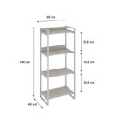 Ver imagem 4 de Estante para Livros Industrial 145cmx60cm 4 Prateleiras Kuadra