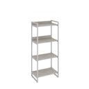 Ver imagem 3 de Estante de Livros Industrial Aço 60CMX146CM 4 Prateleiras Kuadra Branco