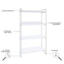 Ver imagem 5 de Estante de Livros Industrial Aço 80CMX146CM 4 Prateleiras Kuadra Branco