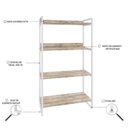 Ver imagem 5 de Estante de Livros Industrial Aço 80CMX146CM 4 Prateleiras Kuadra Marrom
